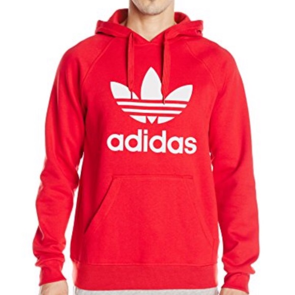 red adidas hoodie mens